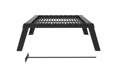 Подставка костровая (с решёткой гриль) - вид спереди (разложено)