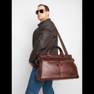 Кожаный саквояж Veano Premium brown (арт. 4004-53)