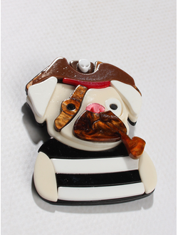 Брошь "Пес-матрос" акрил