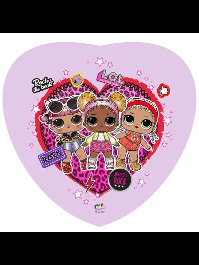 Фольгированный шар с гелием сердце "Куклы ЛОЛ" 45см