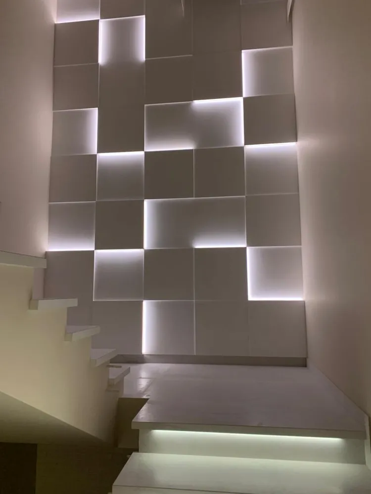 Смонтированные световые панели "LightUnit" в г.Балашиха, Московская область. Размер панелей 480*480мм (толщины - 12, 24 и 36мм).