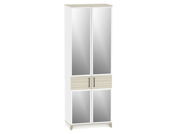 Спальня AURELIO (АУРЕЛИО) - AURELIO 55 Шкаф для белья + Фасады Зеркало Белый-Блеквуд Сатиновый