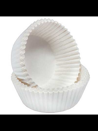 Форма бумажная/капсула для маффинов/капкейков/моти (белая, 100 шт), 50*30мм