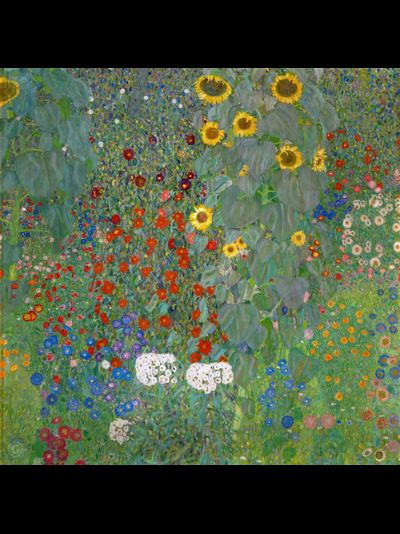Купить греющую картину с фото репродукции Густава Климта Полисадник с подсолнухами