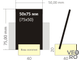 Наклонная Меловая табличка-ценник 50х75 мм на деревянной подставке