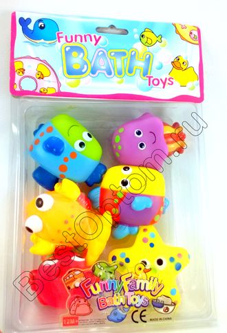 Набор игрушек для купания &quot;Bath toys&quot; оптом (6шт)