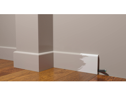 Напольный плинтус Decor-Dizayn DD707, для покраски, влагостойкий, ударопрочный, 2 метра