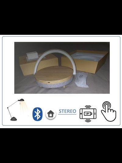 Ezvalo Lydia Bluetooth колонка, беспроводная станция зарядки (QI), светильник (ночник).