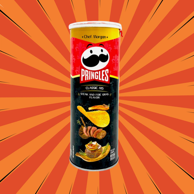 Чипсы Pringles Steak and foie gras со вкусом стейка и фуагра