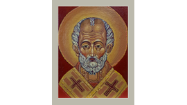 Николай Чудотворец. 2024. Холст, масло. 40х30 см. © Харабадзе Заза
Частное собрание