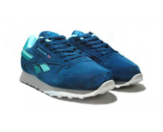 Женские кроссовки REEBOK CLASSIC замшевые голубые