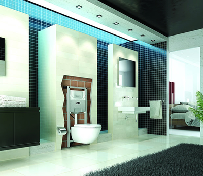 Система инсталляции для унитазов OLI 80 ECO с механической панелью слива River Della хром (886914RDO