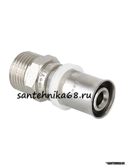 Пресс - фитинг с переходом на наружную резьбу Valtec VTm.201 16 20 26 32 40 мм