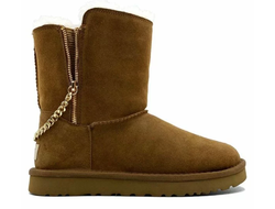 Ugg Classic Short Double Zip Chestnut