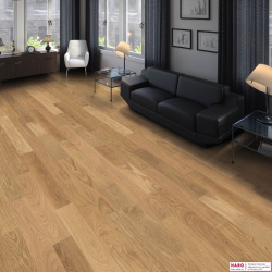 Инженерная доска Haro Prestige Дуб Ивизибл 540155 в интерьере гостиной