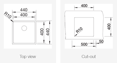 Мойка Blanco CLARON 400-U с отв. арм. InFino, Durinox