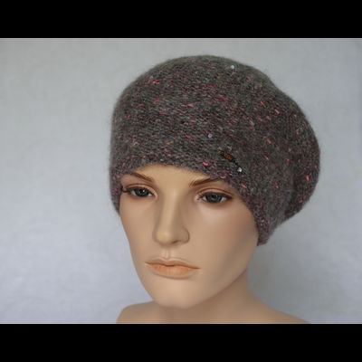 Серый с фуксией берет Vizio Италия 8023 (6926 )