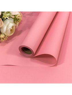 Пленка матовая "Корейская" 58см*10м Розовый №1765 ПР28/47