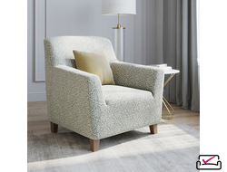 Чехол на кресло Жаккард Вензель Серый.Россия