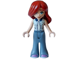 Friends Paisley - Light Aqua Vest, Sand Blue Trousers Bell-Bottoms, Medium Lavender Shoes, n/a (frnd627)