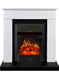 Royal Flame "Bergen" (белый с черным) с очагом Majestic FX