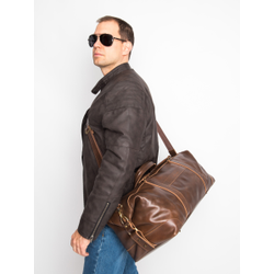 Кожаная дорожная сумка Avellino Premium brown (арт. 
4039-63)