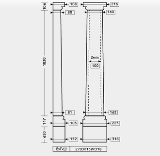 Полуколонна 1.10.101 - d162мм