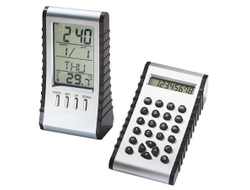 Настольные часы с калькулятором и термометром