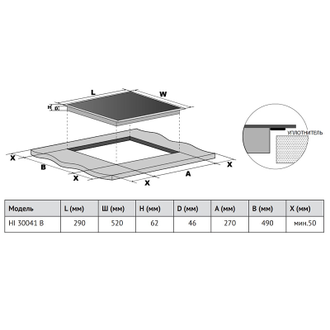 Индукционная варочная панель Korting HI 30041 B