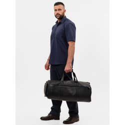 Кожаный портплед / дорожная сумка Milano black 
(арт. 4035-01)