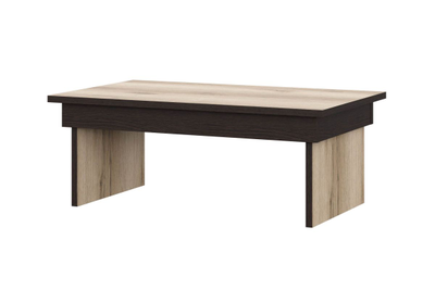 Берген кровать 1,6м с ящиками для хранения и кроватным столиком Дуб делано/Венге (с настилом)