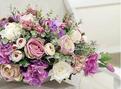 Композиция из искусственных цветов для интерьера - Амель № УНС003 - в Москве