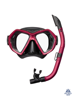 Маска для дайвинга с трубкой ReefTourer, черн. силикон, комплект