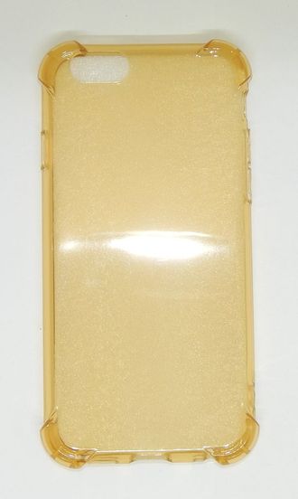 Защитная крышка силиконовая iPhone 6 Plus анти-падение золотистая