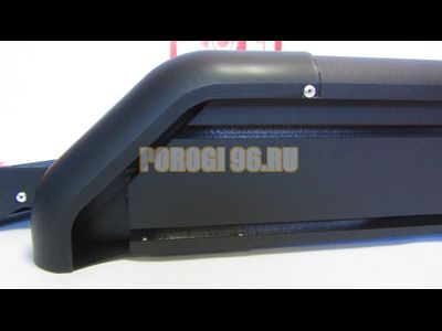 Пороги подножки "Luxe Black" 1700 мм для Mitsubishi OUTLANDER II 2005-2013