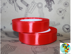 Лента атласная КРАСНАЯ 2,5 см