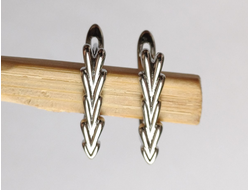 Швензы форма №5 покрытие  родий 1 пара  цвет серебро