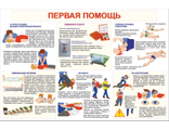 Стенд "ПЕРВАЯ ПОМОЩЬ", 762х507 мм