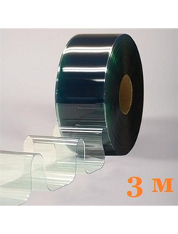 Полосовая ПВХ завеса морозостойкая 300х3 мм, 1 рулон/бухта, длина  3.0 м