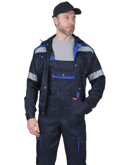 Костюм ТИТАН куртка, п/к синий с васильковым и СОП