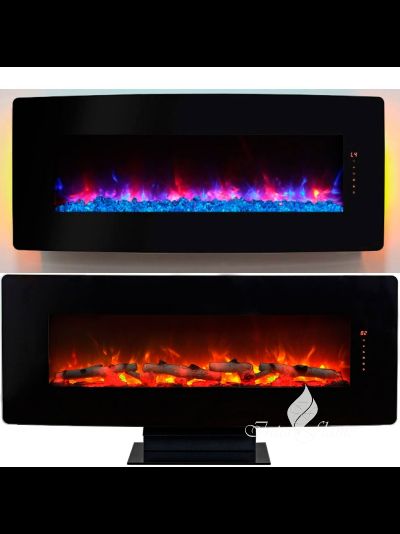 Электрокамин RELAX 48 GLX с разноцветной подсветкой