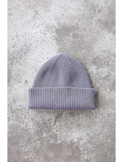 Шапка бини из мериноса c кашемиром (графит)