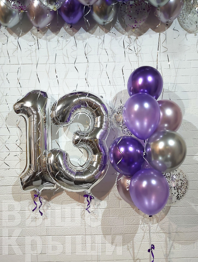 Сет "Гортензия 2" (25 шаров + 2 цифры)