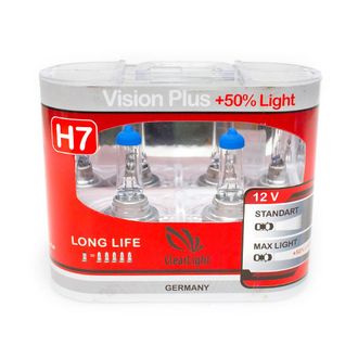 Галогенные лампы Clearlight VisionPlus +50% H7
