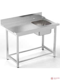 Стол предмоечный СПМП-1000/750/870-п