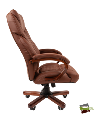 Офисное кресло Chairman 406 Россия экопремиум коричневое N
