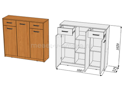 Обувница Лира-6 - габариты.