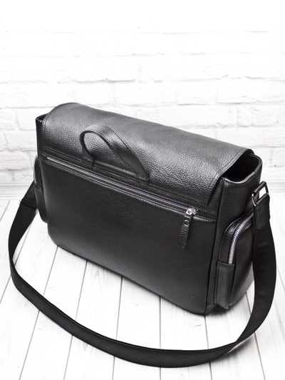 Кожаная мужская сумка Toara black (арт. 5058-61)