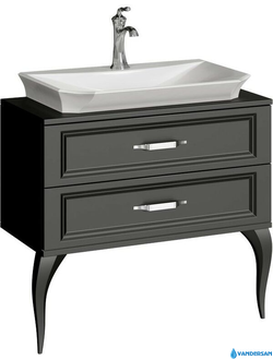 Напольная тумба под умывальник «LaDonna-80», цвет черный