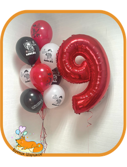 10 шариков с гелием под потолок Roblox